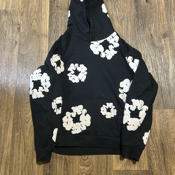 Black Denim Tear Hoodie Unisex Size M L